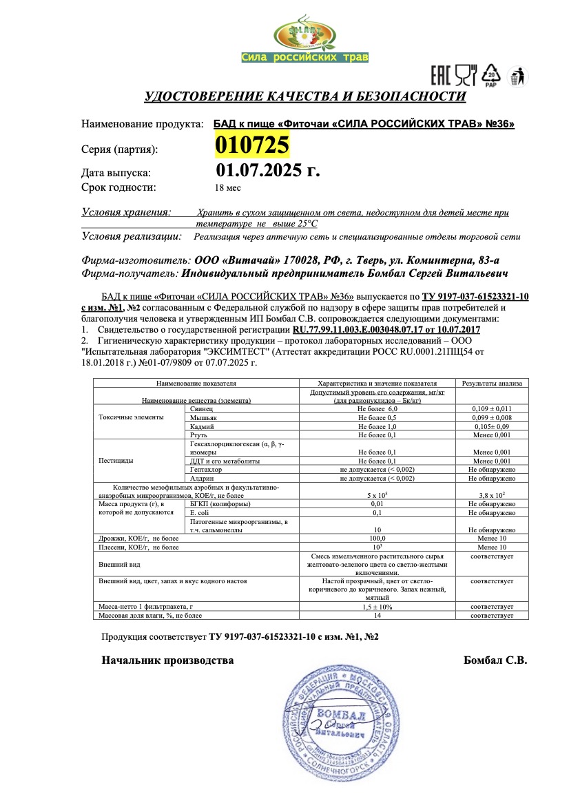 Паспорт №072025